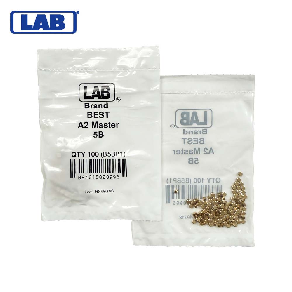 LAB - BEST-T5 - 5T BEST SFIC Top Pins - .062 Size - A2 Systems - Brass - Polybag 100 Pins
