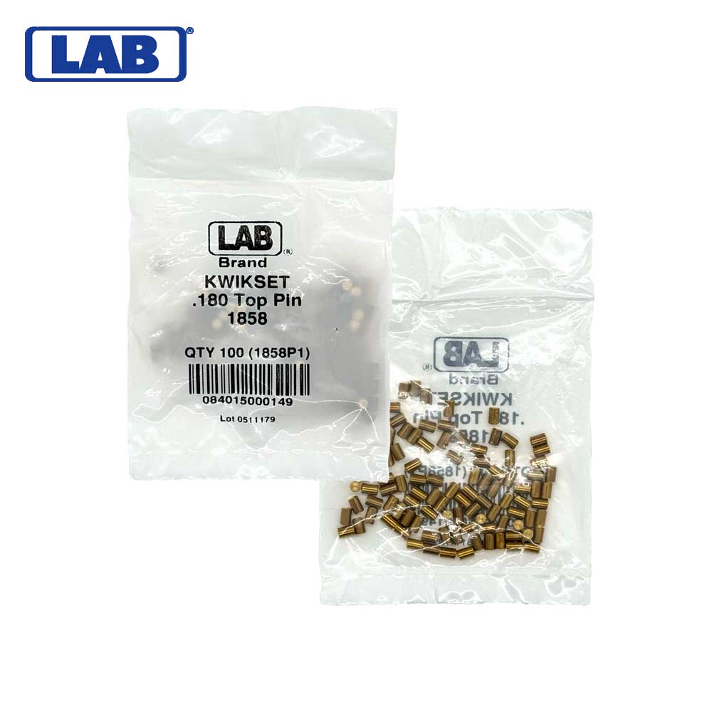 LAB - KWI1858 - Kwikset 1 Top Pin - Polybag 100 Pins