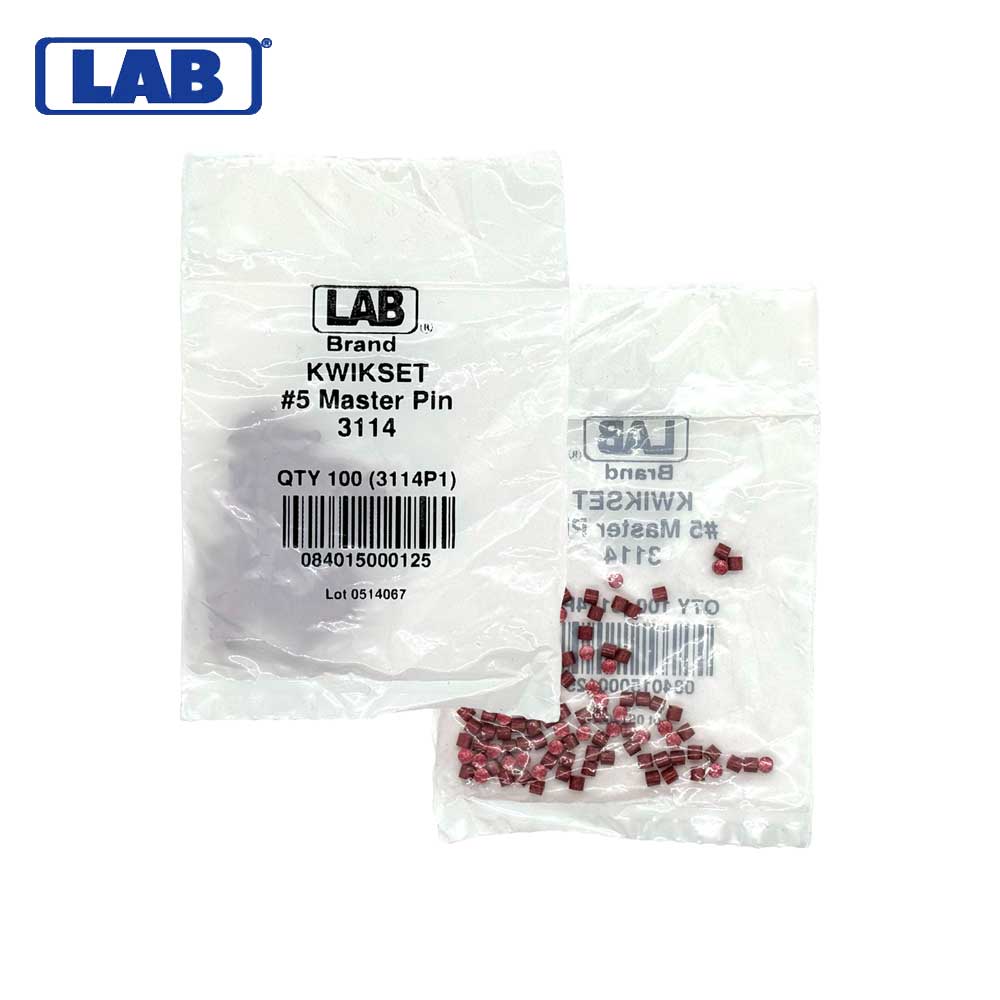 LAB - KWI3114 - Kwikset 5 Master Pin - Size .115 - Polybag 100 Pins
