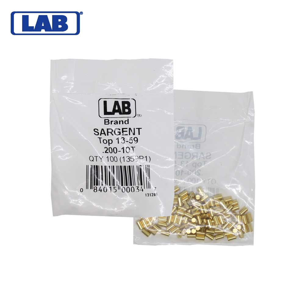 LAB - SAR13-0059 - Sargent 10 Top Pin - Size .200 - Polybag 100 Pins