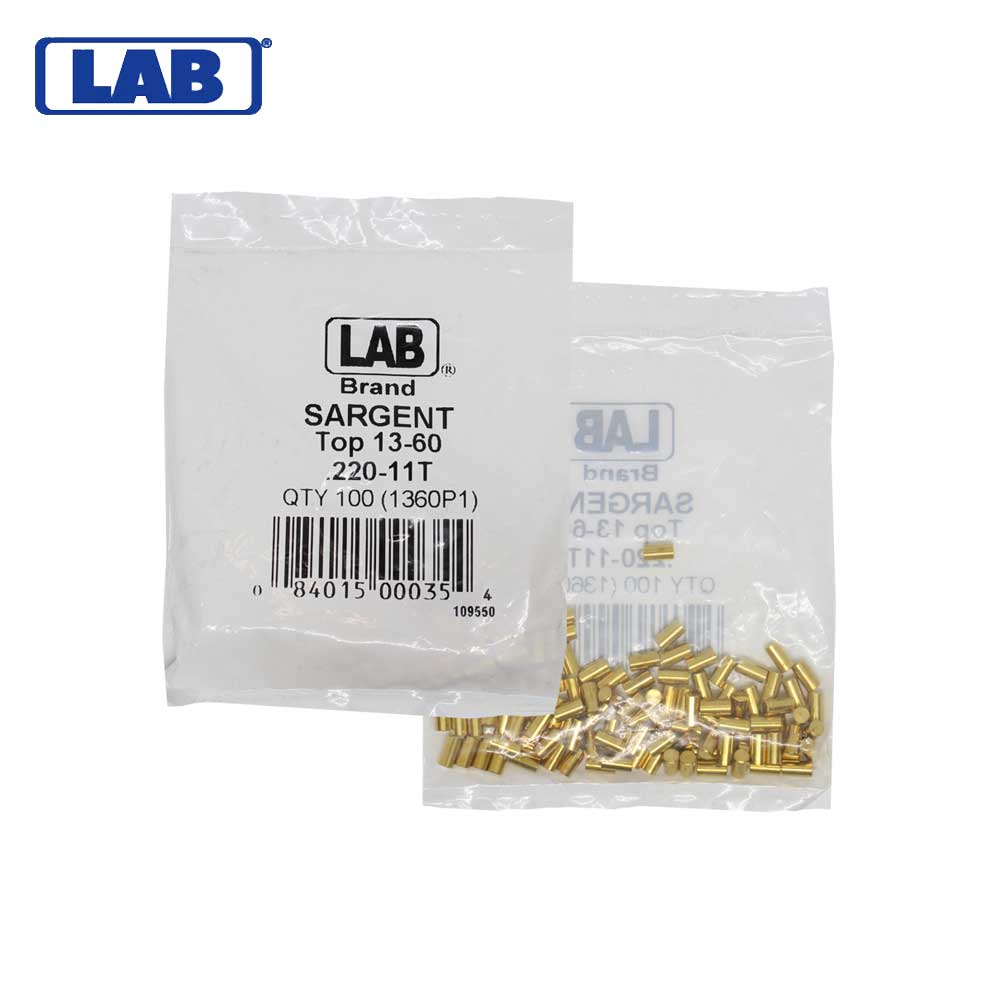LAB - SAR13-0060 - Sargent 11 Top Pin - Size .220 - Polybag 100 Pins