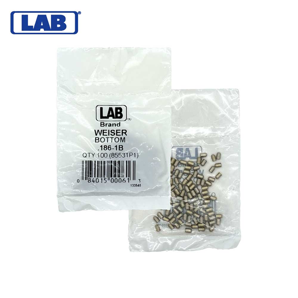 LAB - WEI8553-1 - Weiser 1 Bottom Pin - Size .186 - Polybag 100 Pins