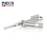 ECS TOOLS Lishi HU64+8910-AG 2-in-1 Pick and Decoder for Mercedes Benz AMG and S Class Vehicles