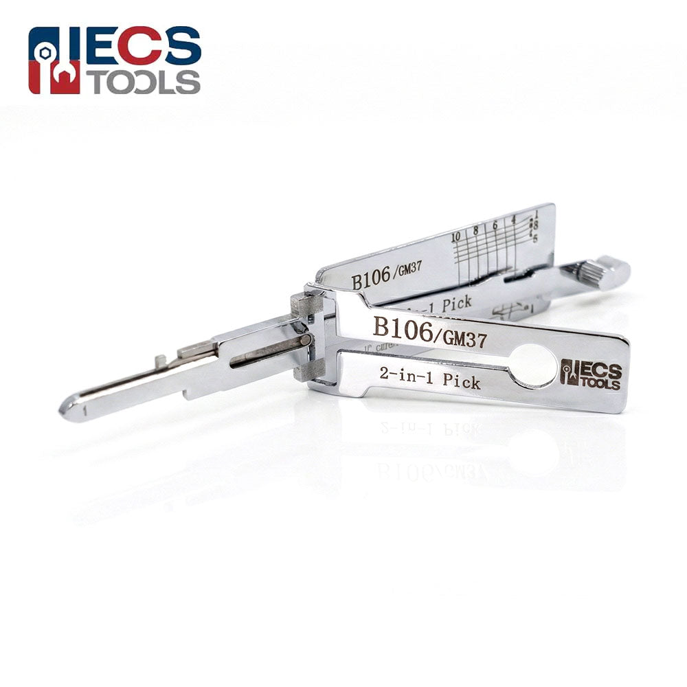 ECS TOOLS Lishi B106/GM37 2-in-1 Decoder and Pick
