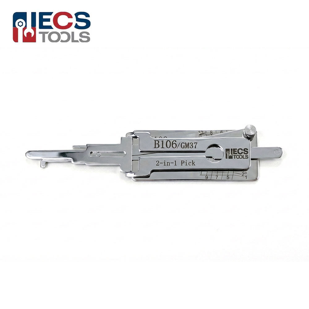 ECS TOOLS Lishi B106/GM37 2-in-1 Decoder and Pick