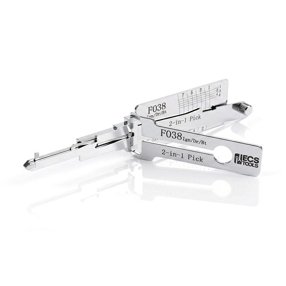 ECS TOOLS Lishi FO38 2-in-1 Decoder and Pick for Ford