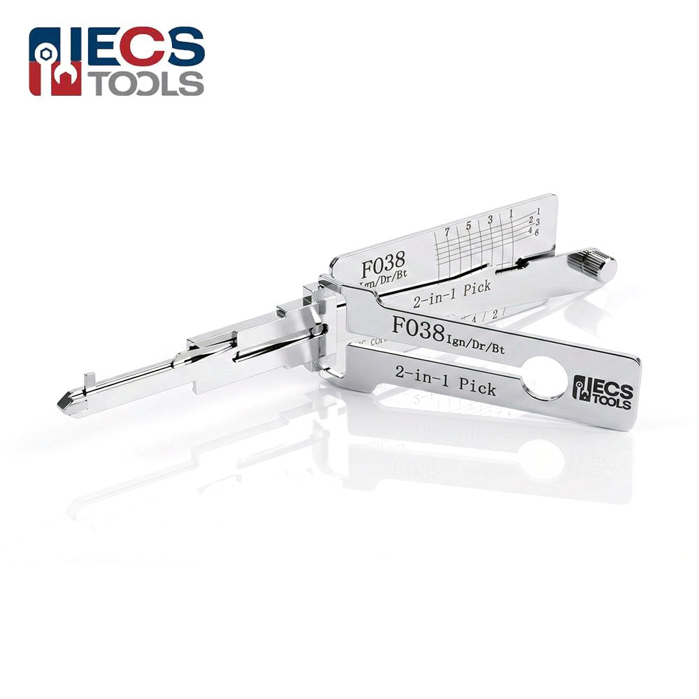 ECS TOOLS Lishi FO38 2-in-1 Decoder and Pick for Ford