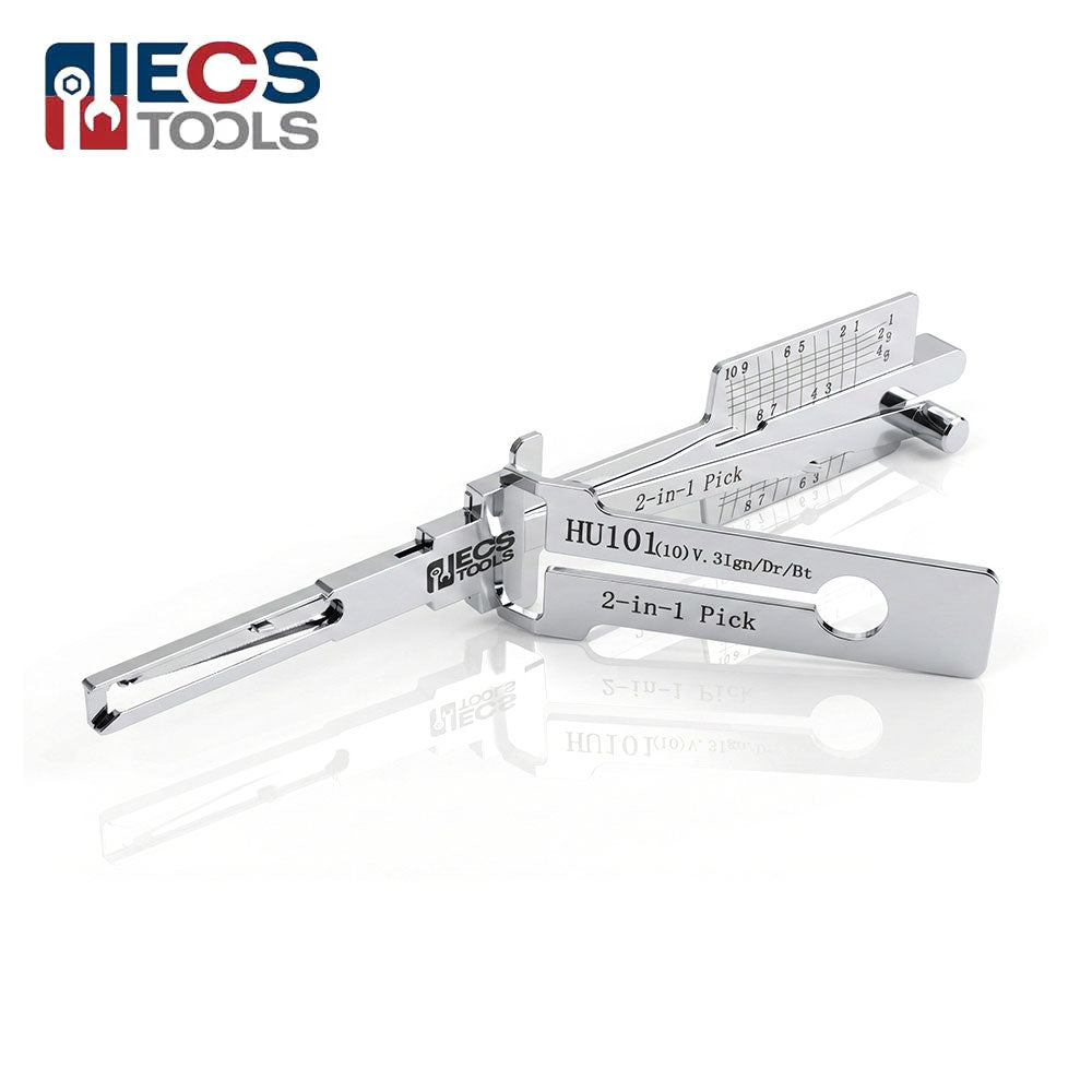 ECS TOOLS Lishi HU101(10) 2-in-1 Decoder and Pick for Ford