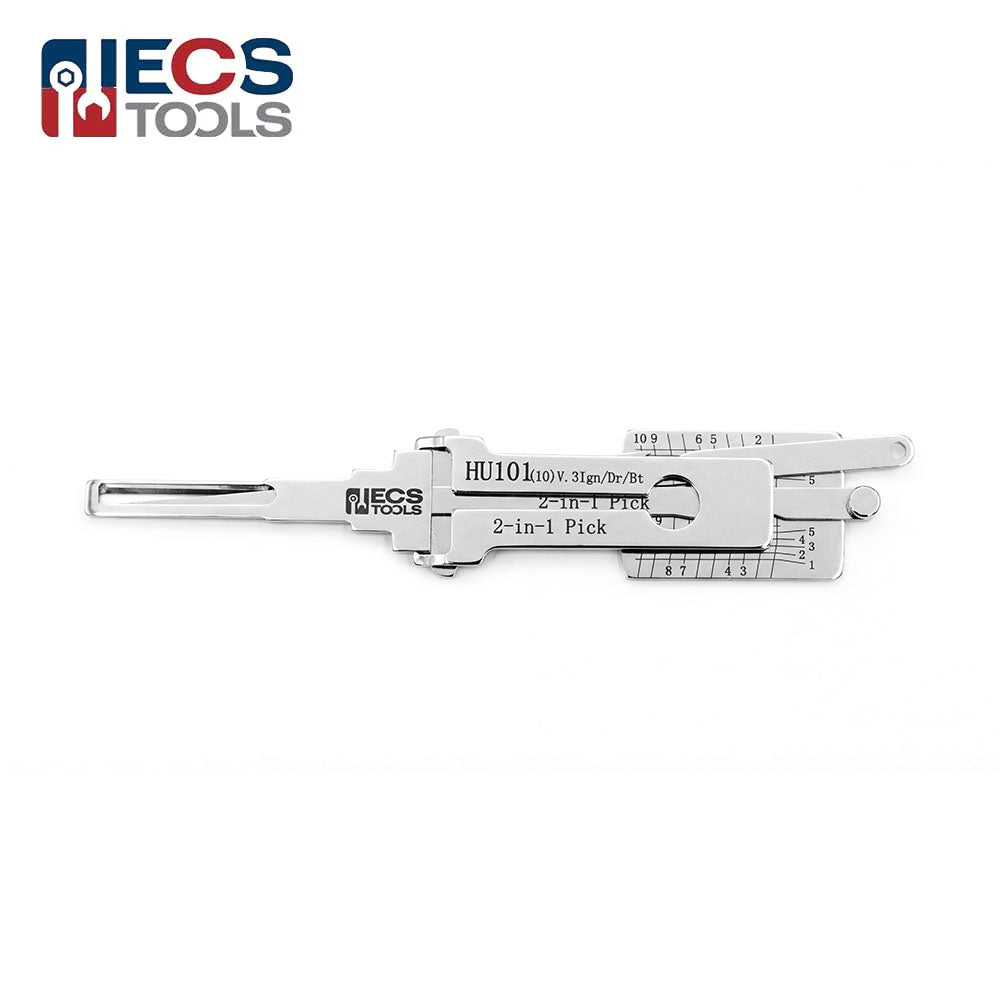 ECS TOOLS Lishi HU101(10) 2-in-1 Decoder and Pick for Ford
