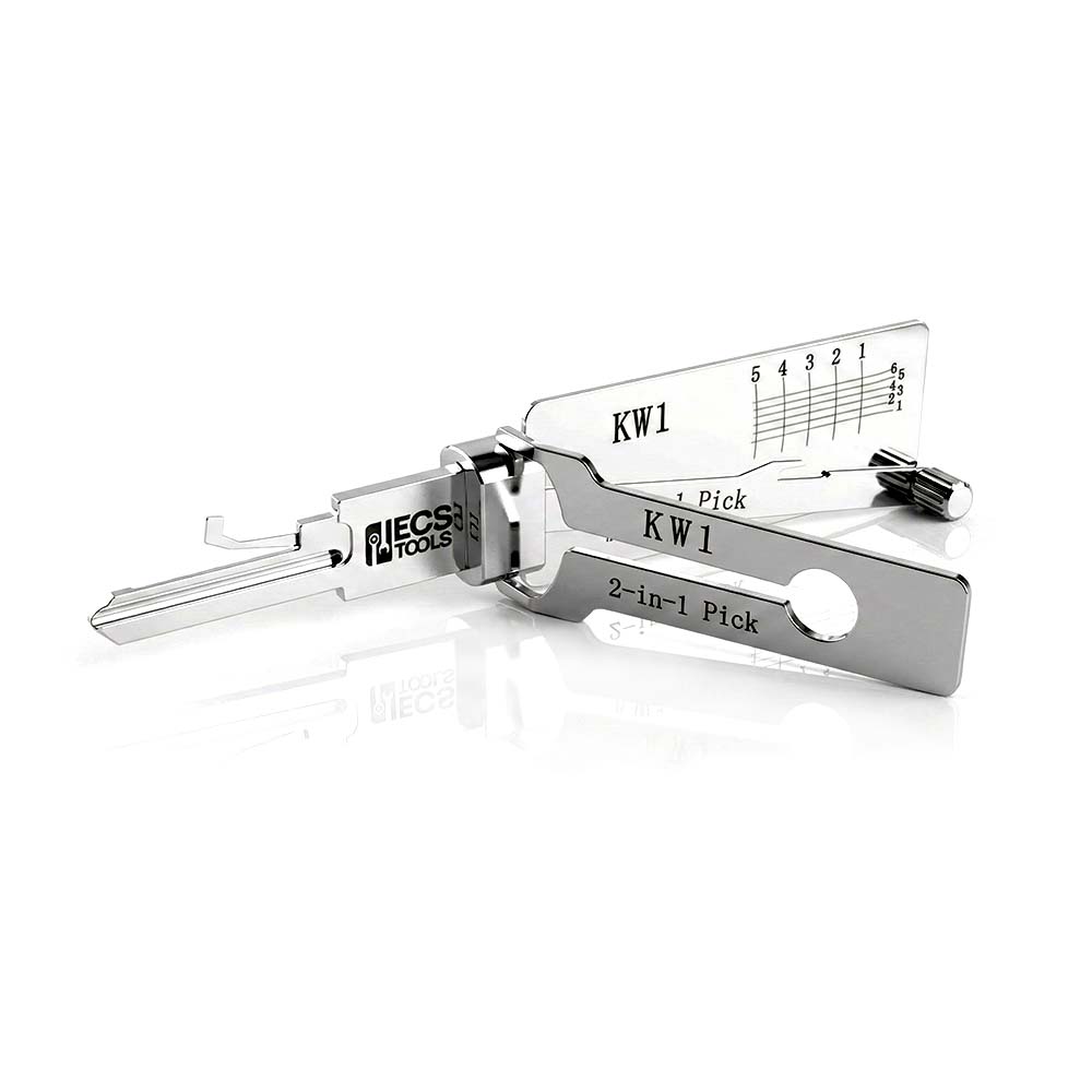 ECS TOOLS Lishi KW1 2-in-1 Pick and Decoder for Kwikset Keyway KW1 5-Pin Locks