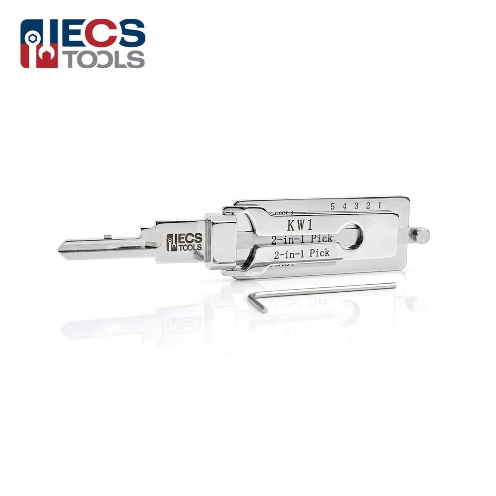 ECS TOOLS Lishi KW1 2-in-1 Pick and Decoder for Kwikset Keyway KW1 5-Pin Locks