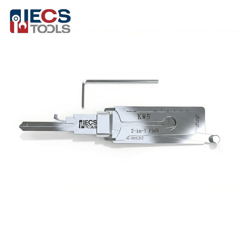 ECS TOOLS Lishi Anti Glare 2-in-1 Pick & Decoder Residential 6-Pin KW5