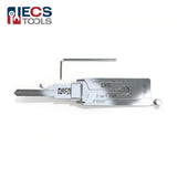 ECS TOOLS Lishi Anti Glare 2-in-1 Pick & Decoder Residential 6-Pin KW5