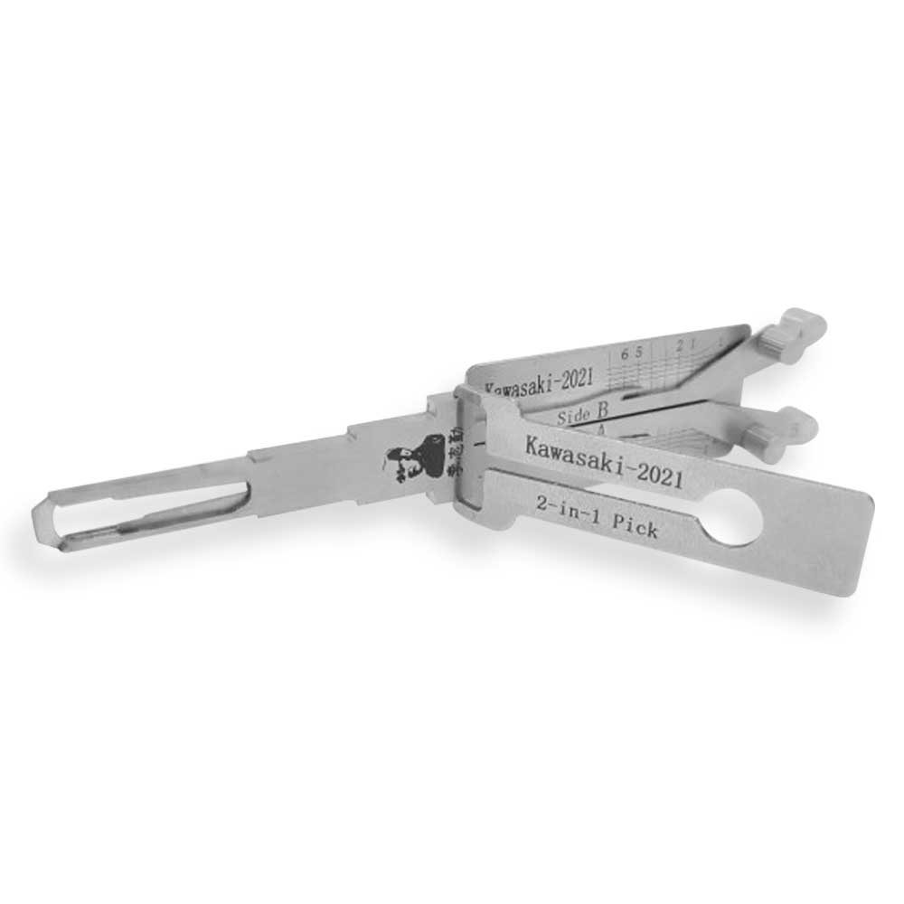 Original Lishi Kawasaki-2021 Motor Bike Anti Glare 2-in-1 Pick