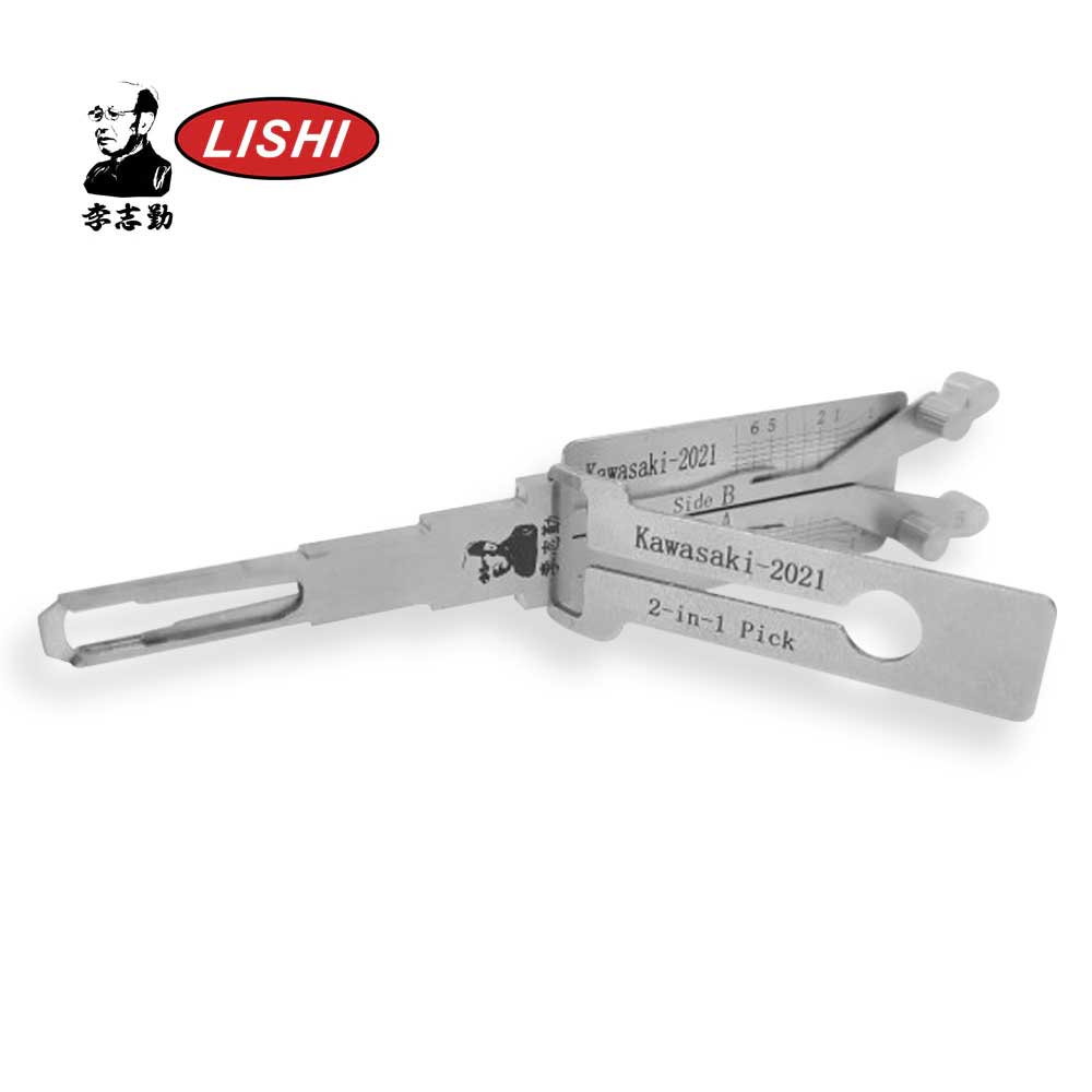 Original Lishi Kawasaki-2021 Motor Bike Anti Glare 2-in-1 Pick