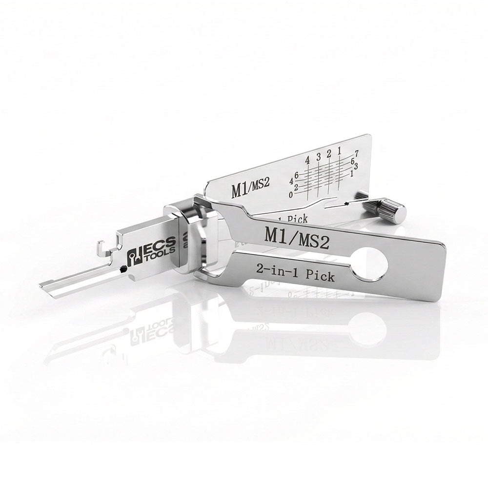 ECS TOOLS Lishi 2-in-1 Pick & Decoder Master Padlocks M1 / MS2
