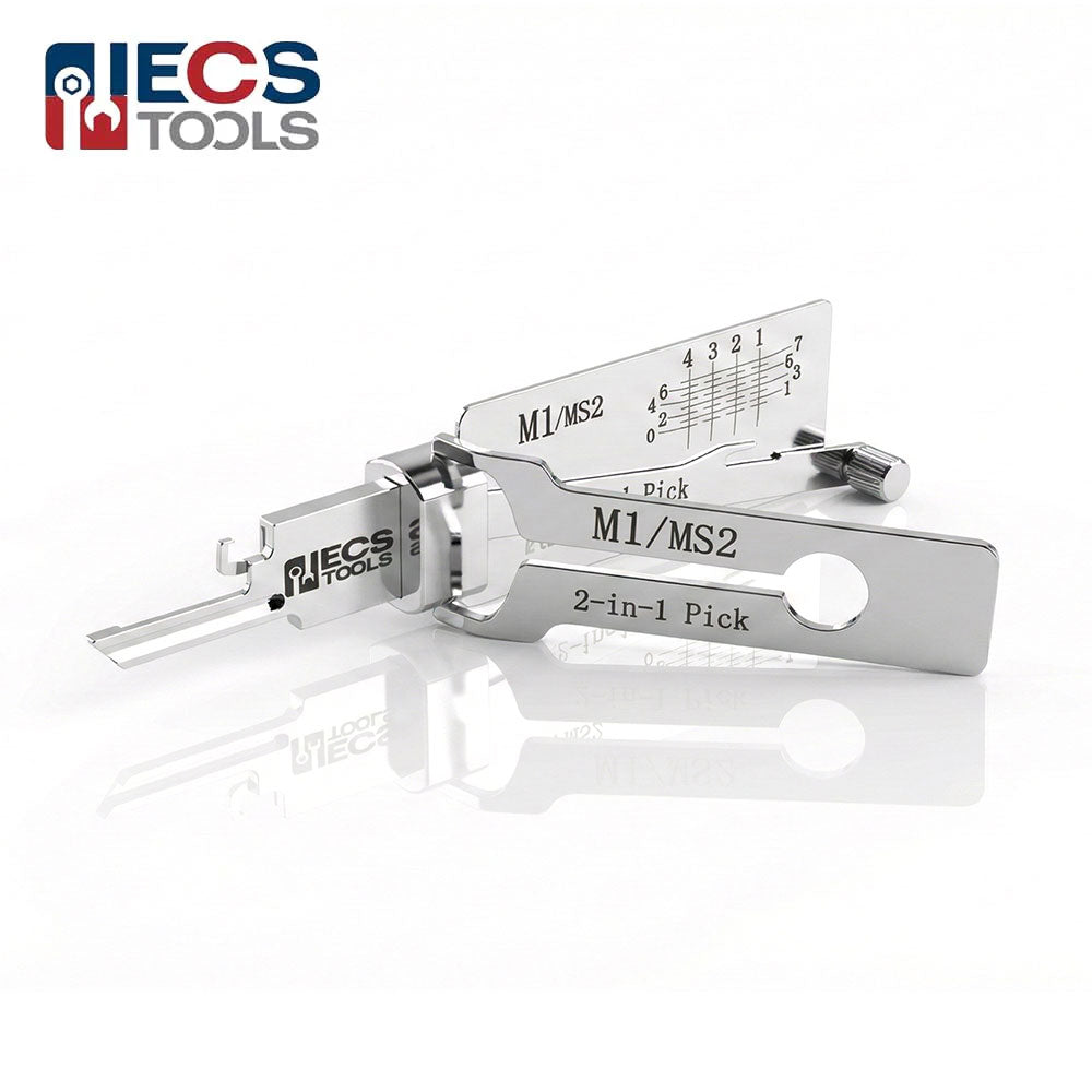 ECS TOOLS Lishi 2-in-1 Pick & Decoder Master Padlocks M1 / MS2