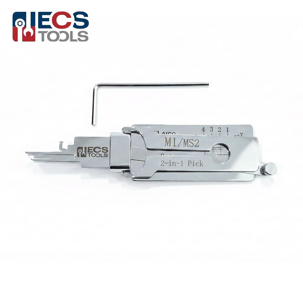 ECS TOOLS Lishi 2-in-1 Pick & Decoder Master Padlocks M1 / MS2
