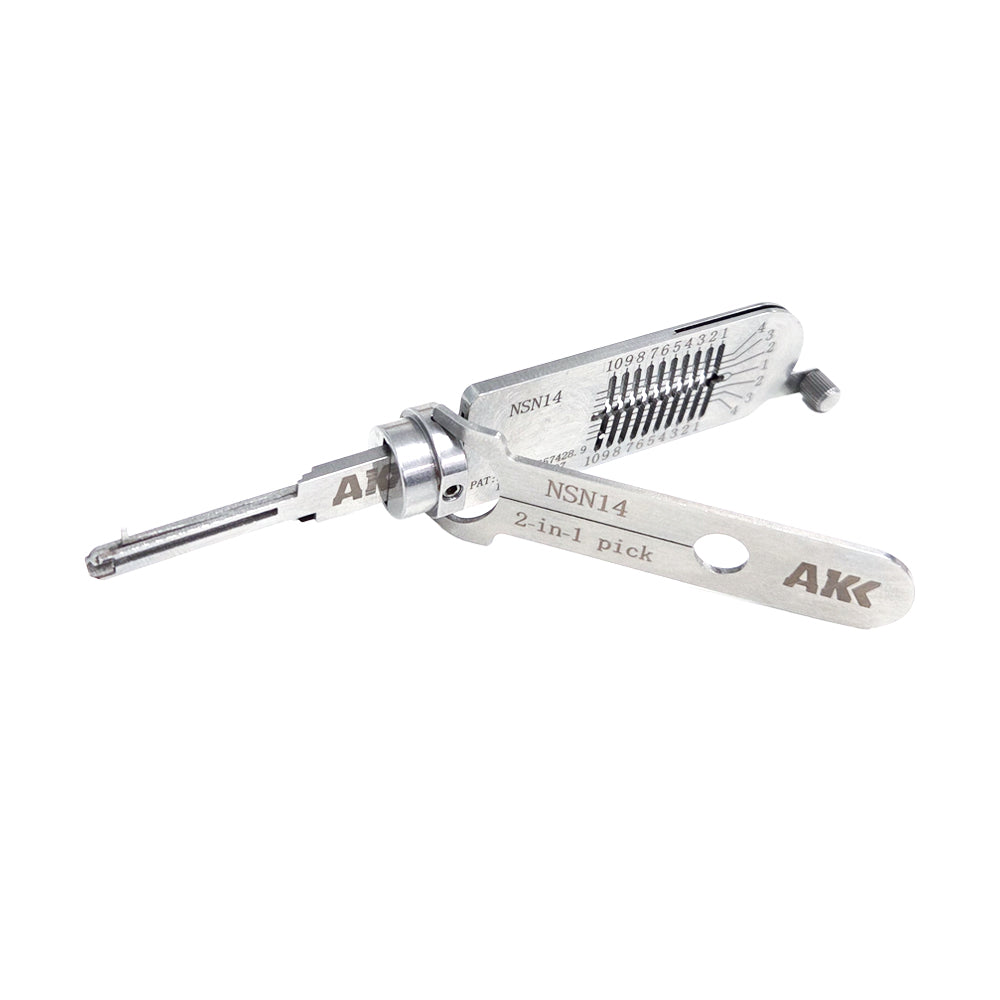 AKK Lishi NSN14 2-in-1 Pick and Decoder Tool for Nissan Infiniti Vehicles