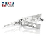 ECS TOOLS Lishi 5Pin Schlage Anti Glare 2-in-1 Pick and Decoder Residential SC1
