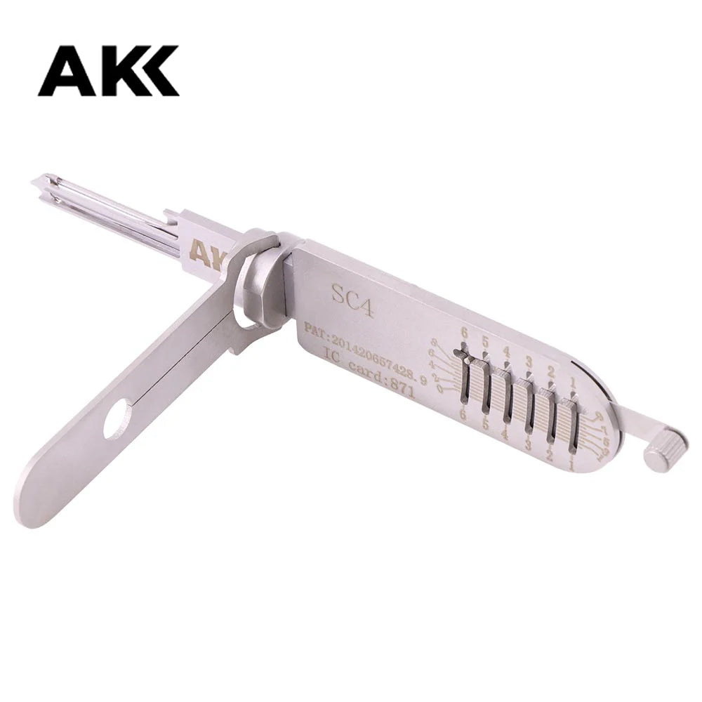 Genuine AKK Lishi 6Pin Schlage Anti Glare 2-in-1 Pick & Decoder Residential SC4
