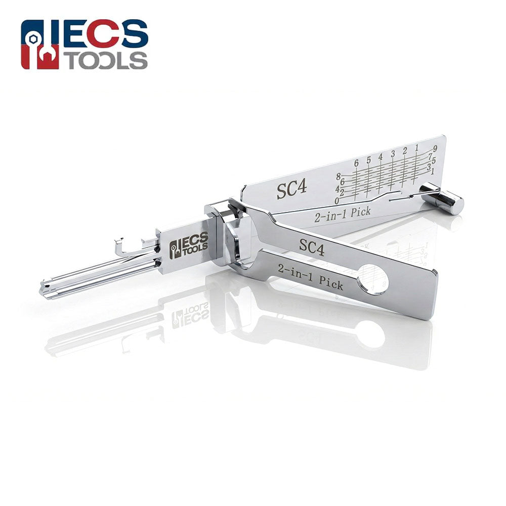 ECS TOOLS Lishi 6Pin Schlage Anti Glare 2-in-1 Pick and Decoder Residential SC4
