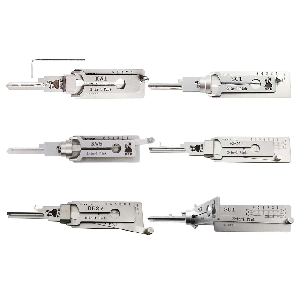 Original Lishi Residential Bundle with KW1 KW5 SC1 SC4 BE2-6 BE2-7 ...