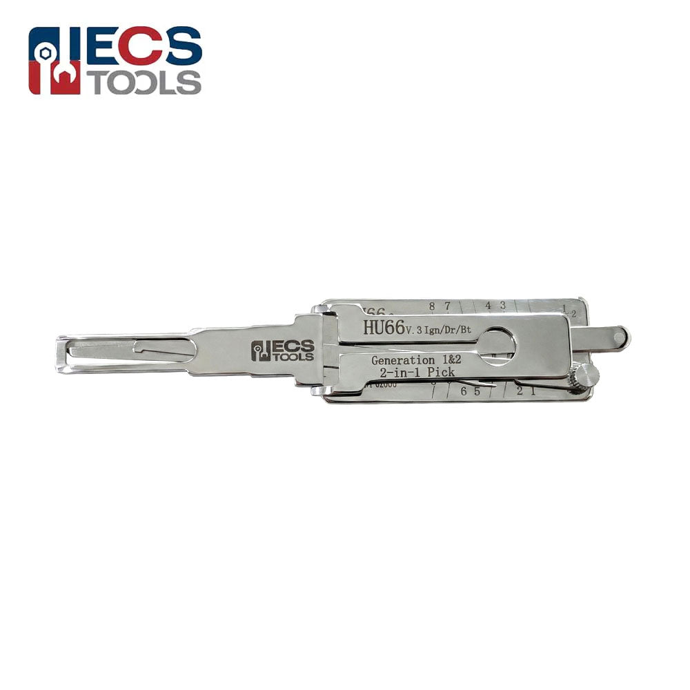 ECS TOOLS Lishi Volkswagen Audi HU66 V.3 2-in-1 Decoder and Pick