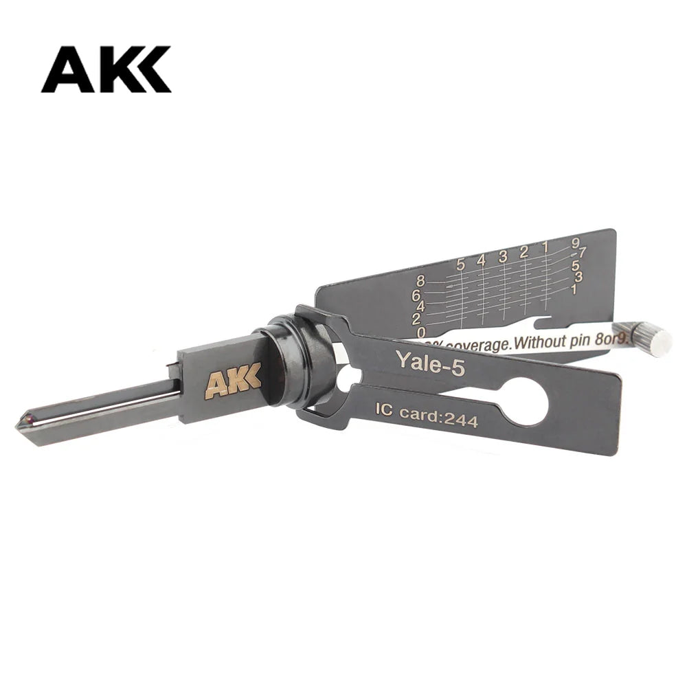 Genuine AKK Lishi Yale-5 (5-Pin) 2-IN-1 Pick for Yale Door Locks