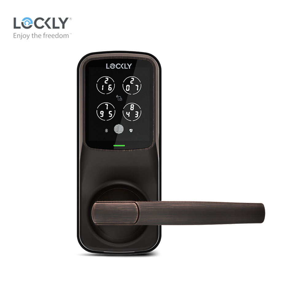 Lockly - PGD628FC - Secure Plus Latch with RFID Card Smart Lock - 3D Fingerprint Reader - Keypad - App Control