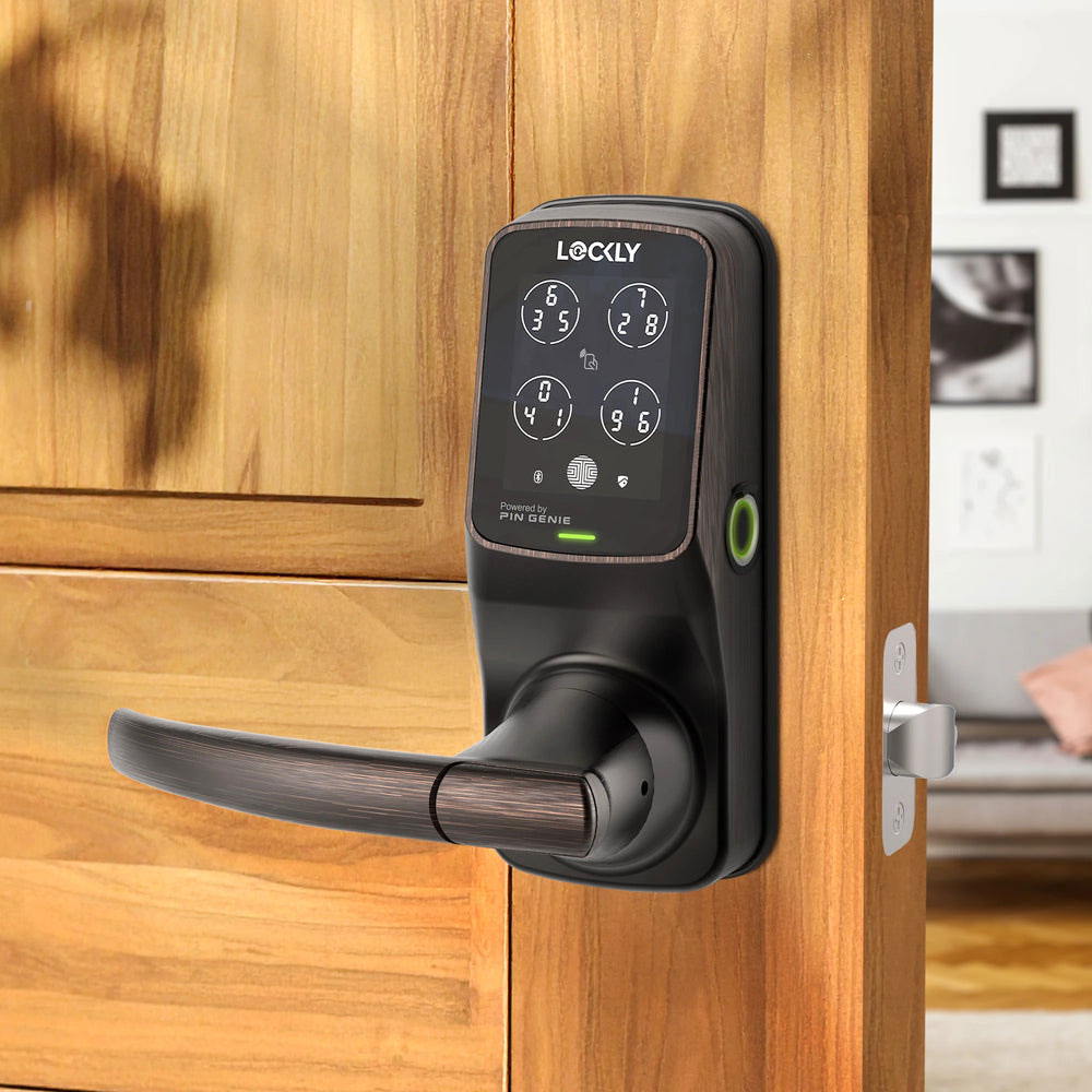 Lockly - PGD628FC - Secure Plus Latch with RFID Card Smart Lock - 3D Fingerprint Reader - Keypad - App Control