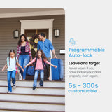 Lockly - PGD628FC - Secure Plus Latch with RFID Card Smart Lock - 3D Fingerprint Reader - Keypad - App Control