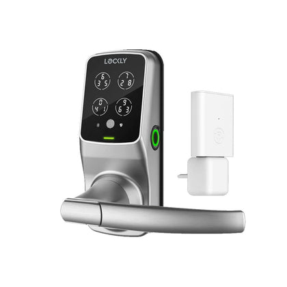 Lockly - PGD628W - Wi-Fi Enabled Lockly Secure PRO Smart Lock Electronic Lever Set Latch with Fingerprint Reader and Bluetooth