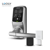 Lockly Model 6S Hack-Proof Keypad Smart Lock with Secure Link Wi-Fi Hub for Matter Compatible Locks and Touchscreen Cover