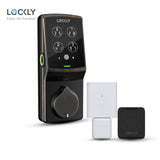 Lockly Fingerprint Biometric Electronic Smart Lock and Auto Lock Wi-Fi Hub with Touchscreen Cover