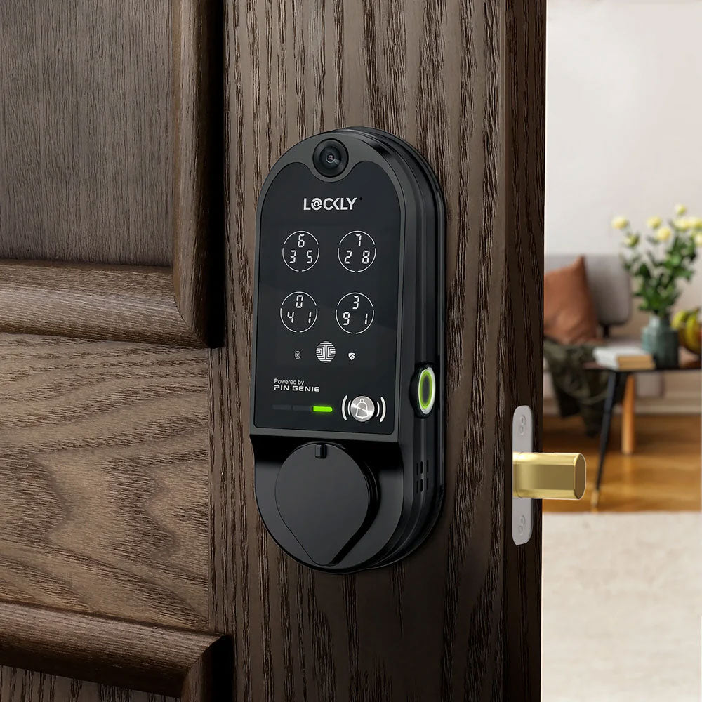 Lockly - PGD798 - Vision Doorbell Video Camera Smart Lock - Fingerprint Biometric Keypad - Remote App Control - Vision Deadbolt Edition