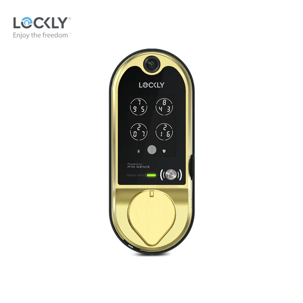 Lockly - PGD798 - Vision Doorbell Video Camera Smart Lock - Fingerprint Biometric Keypad - Remote App Control - Vision Deadbolt Edition