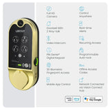Lockly - PGD798 - Vision Doorbell Video Camera Smart Lock - Fingerprint Biometric Keypad - Remote App Control - Vision Deadbolt Edition