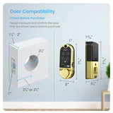 Lockly - PGD798 - Vision Doorbell Video Camera Smart Lock - Fingerprint Biometric Keypad - Remote App Control - Vision Deadbolt Edition