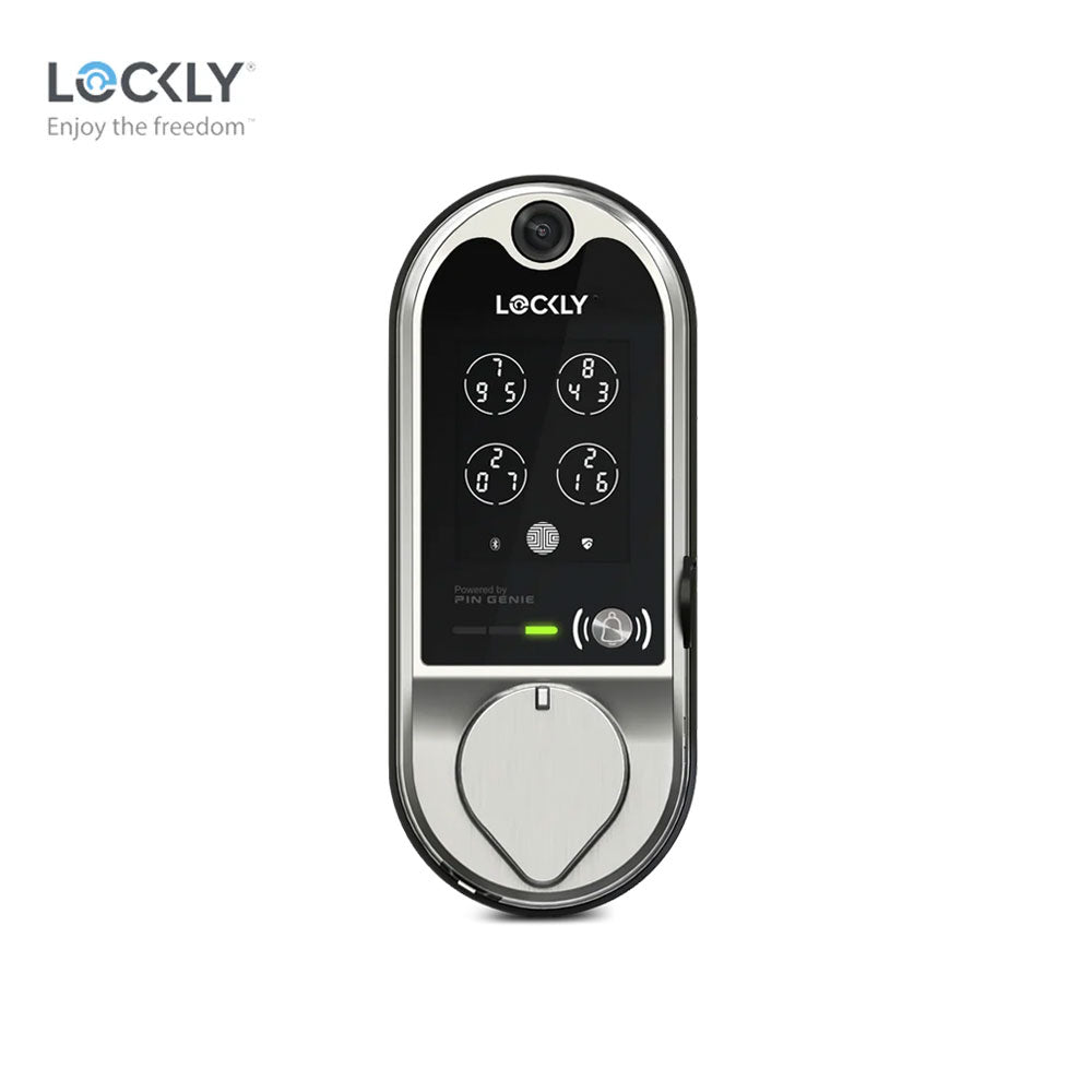 Lockly - PGD798 - Vision Doorbell Video Camera Smart Lock - Fingerprint Biometric Keypad - Remote App Control - Vision Deadbolt Edition