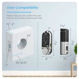 Lockly - PGD798 - Vision Doorbell Video Camera Smart Lock - Fingerprint Biometric Keypad - Remote App Control - Vision Deadbolt Edition