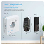 Lockly - PGD798 - Vision Doorbell Video Camera Smart Lock - Fingerprint Biometric Keypad - Remote App Control - Vision Deadbolt Edition