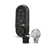 Lockly Vision Video Smart Lock (Venetian Bronze) with Access Touch Pro Fingerprint Deadbolt and Touchscreen Cover (Matte Black)