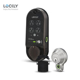 Lockly Vision Video Smart Lock (Venetian Bronze) with Access Touch Pro Fingerprint Deadbolt and Touchscreen Cover (Matte Black)