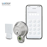 Lockly Vision Video Smart Lock (Venetian Bronze) with Access Touch Pro Fingerprint Deadbolt and Touchscreen Cover (Matte Black)