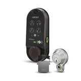 Lockly Vision Video Smart Lock (Venetian Bronze) with Access Touch Pro Fingerprint Deadbolt and Touchscreen Cover (Satin Nickel)
