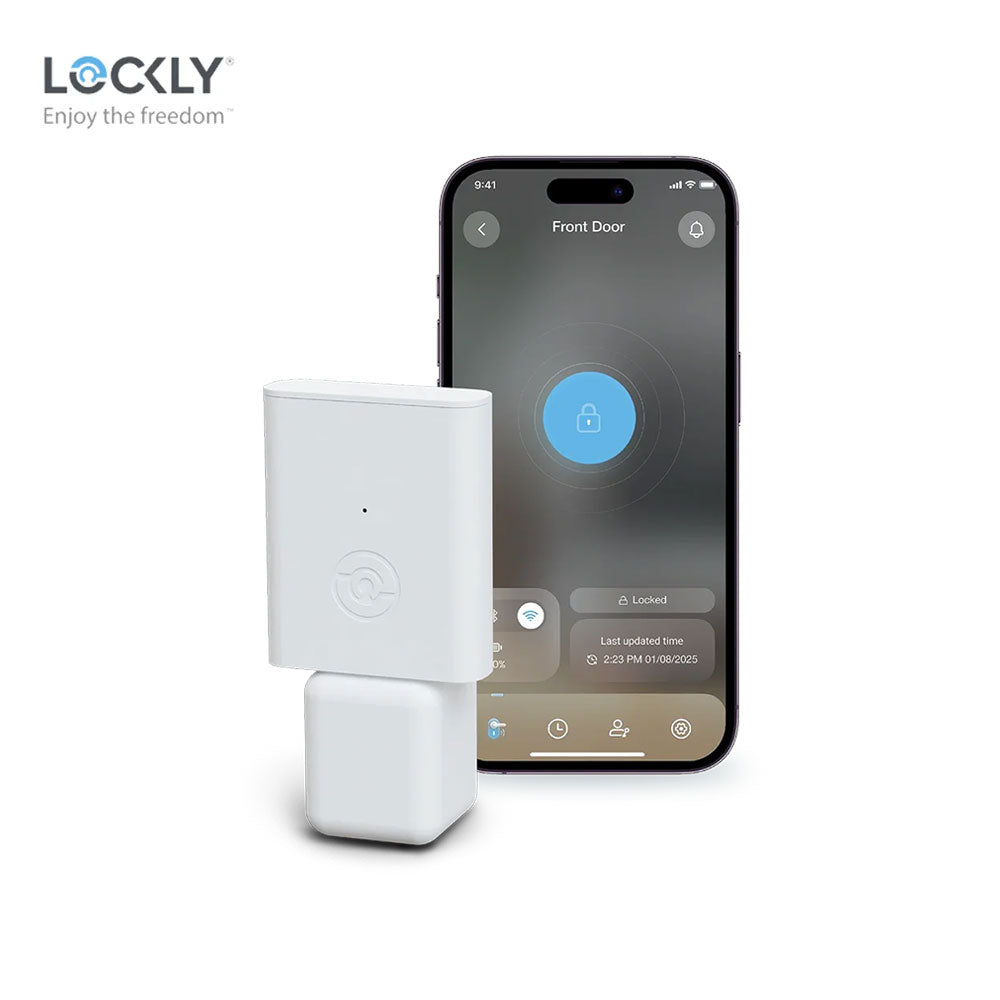 Lockly Access Touch Retrofit Smart Lock with Secure Link Wi-Fi Hub for Matter Compatible Locks and Window Alarm