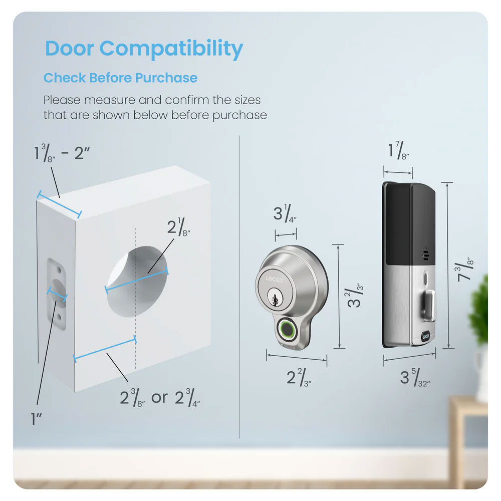 Lockly - PGD7YW - Access Touch Pro Fingerprint Deadbolt - Satin Nickel