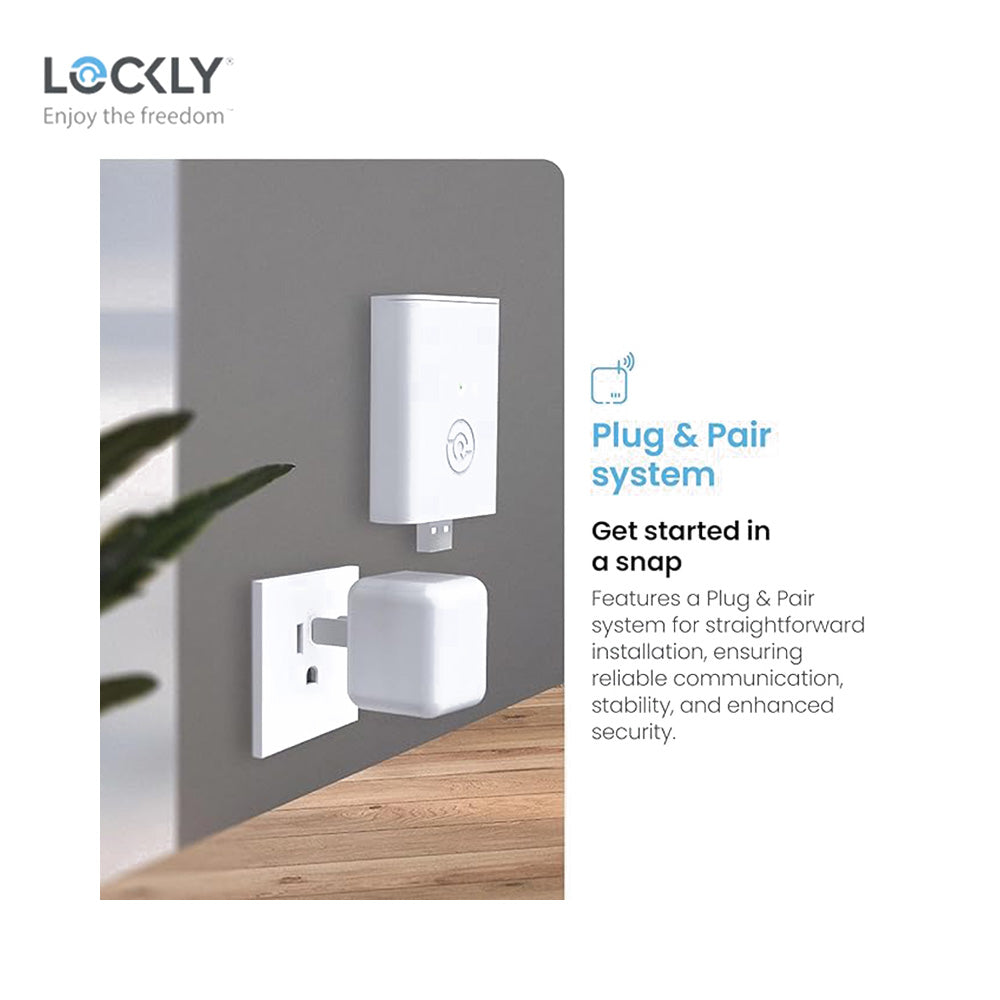 Lockly - PGH260 - Smart Secure Link Auto Lock Wi-Fi Hub for Matter Compatible Locks - Remote Access, Alerts & Voice Control