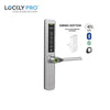 Lockly Pro - PGD228W - GUARD - Athena Biometric Electronic Double Hook Mortise Lever Set with Narrow Stile - RFID - Stainless Steel